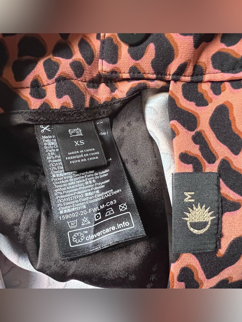 Scotch & Soda Maison Scotch Starwatcher Leopard Print Wide Leg Pants XS - Picture 11 of 14